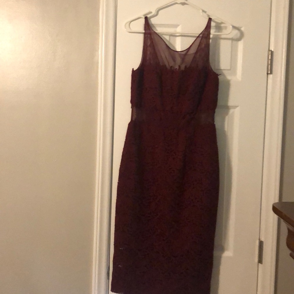 Lace and Mesh Formal Dress